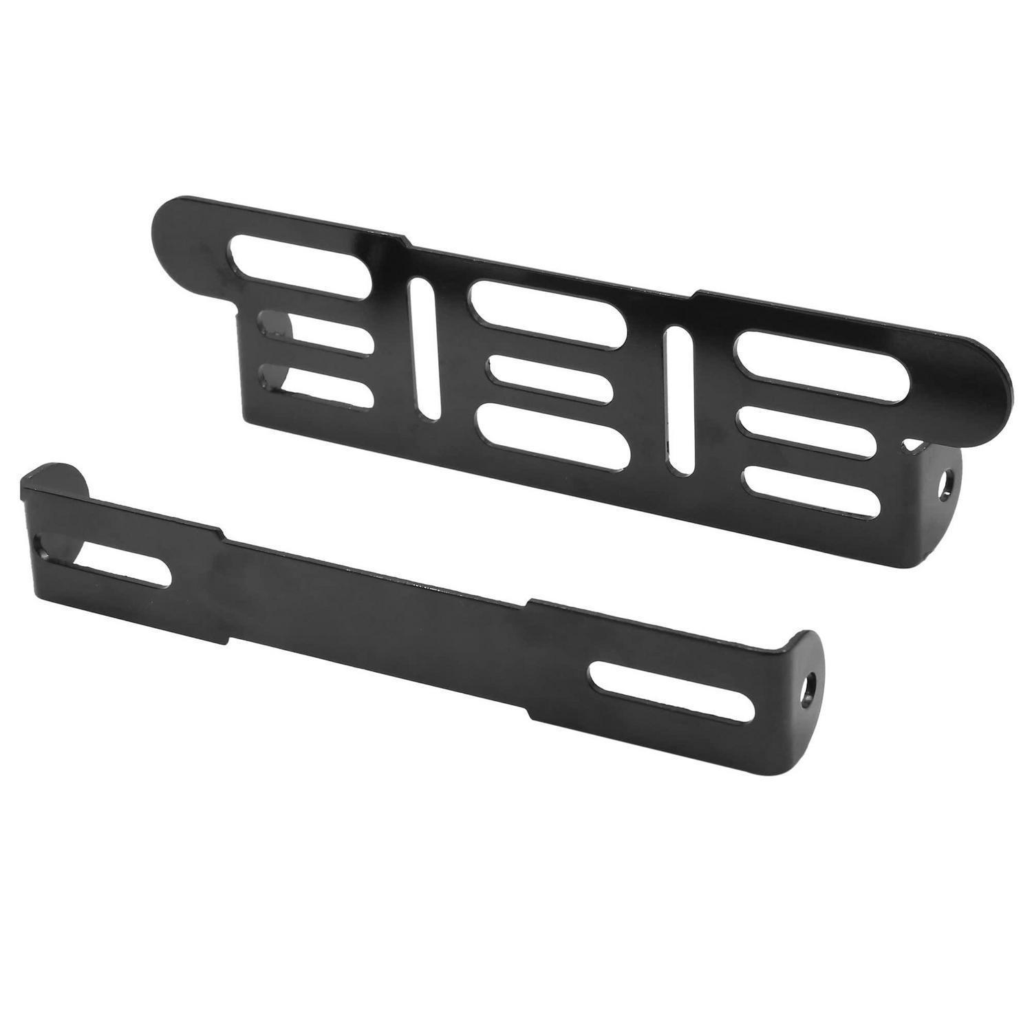 Motorrad Kennzeichenhalter Universal Einstellbar Schwarz Metall