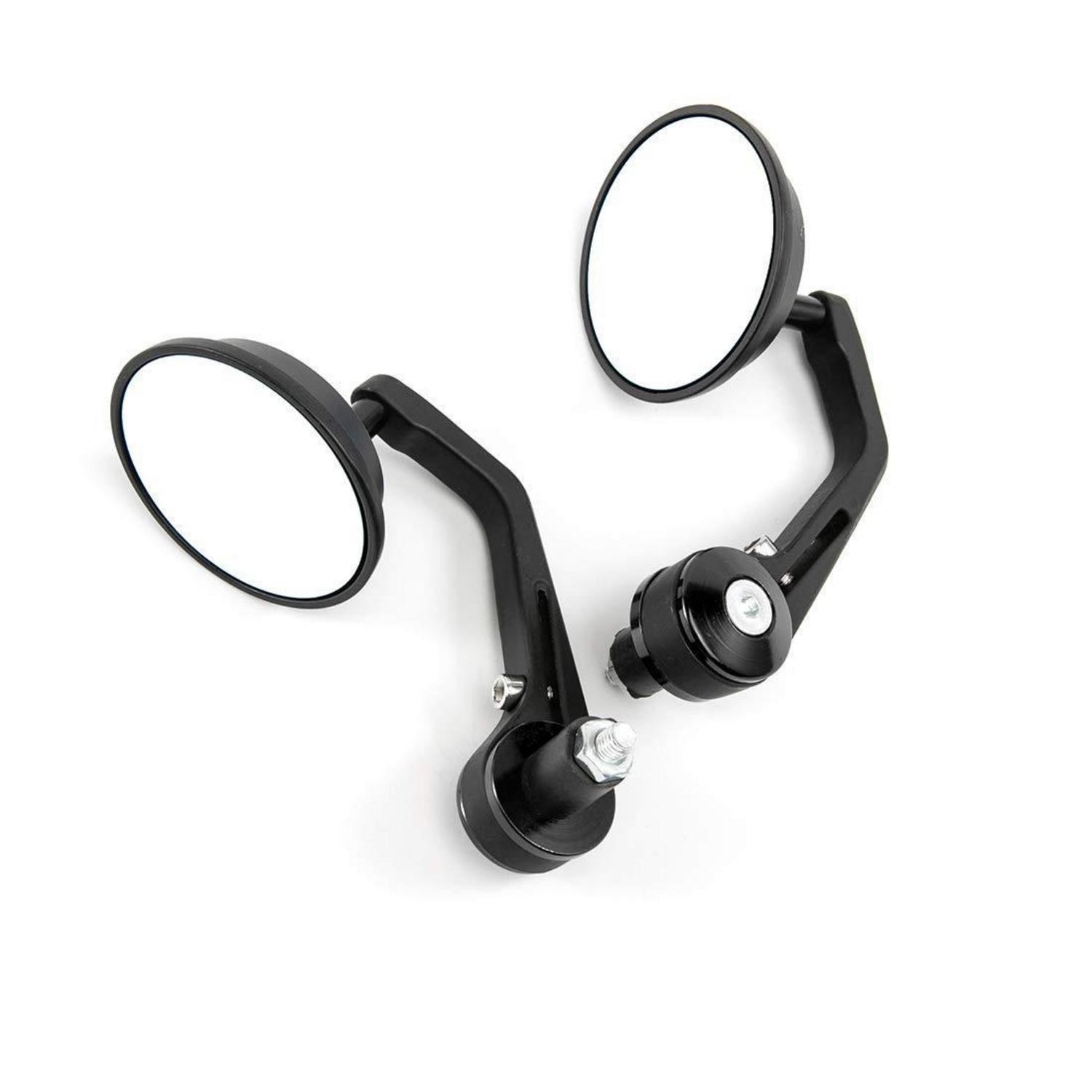 Motorrad Lenkerendspiegel Rund 7/8'' 22mm Universal Schwarz