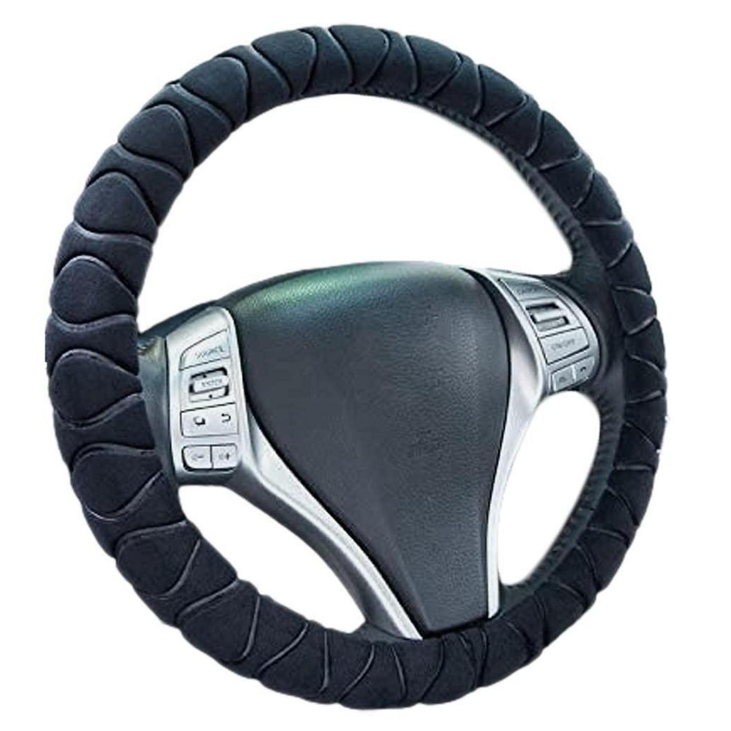 Universal Lenkradhülle Plüsch 37-39 Cm Schwarz