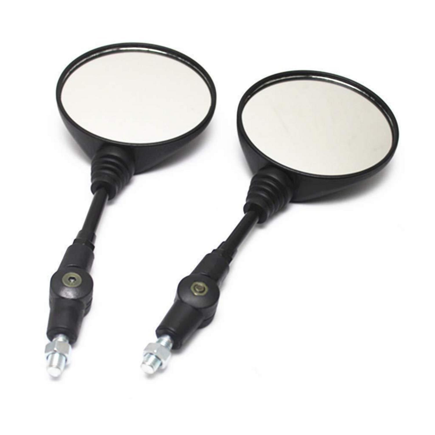 Motorrad Lenkerspiegel Rund Klappbar 7/8" 22mm Universal Aluminium Schwarz