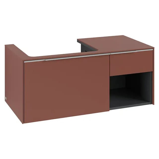 V&B Waschtischunterschrank Beck. li Subway 3.0 100,1x42,25x51,6cm, m LE/Gr AL g, wine r