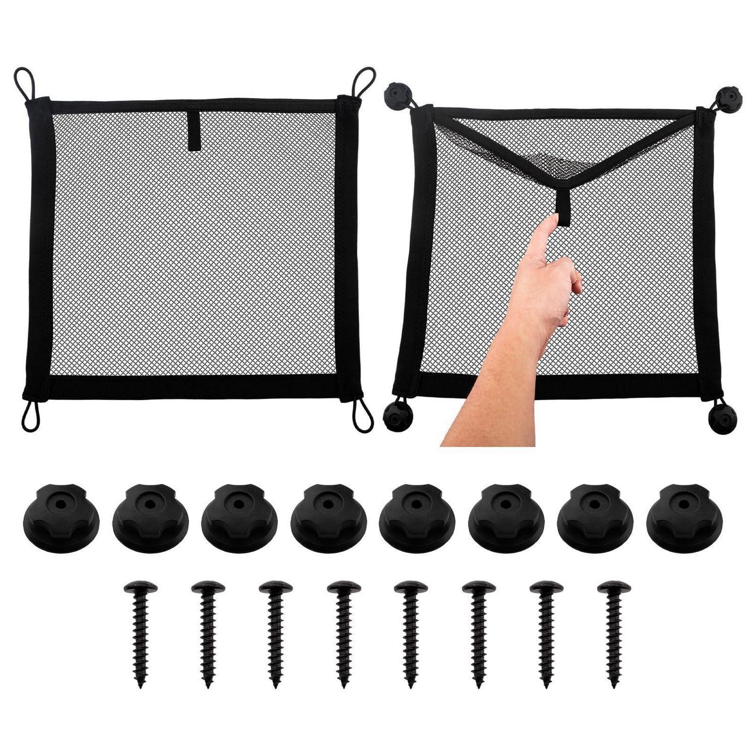 Aufbewahrungsnetz 2 Stück, 40x35cm, Für Wohnmobil, Camper, Boot, Schwarz