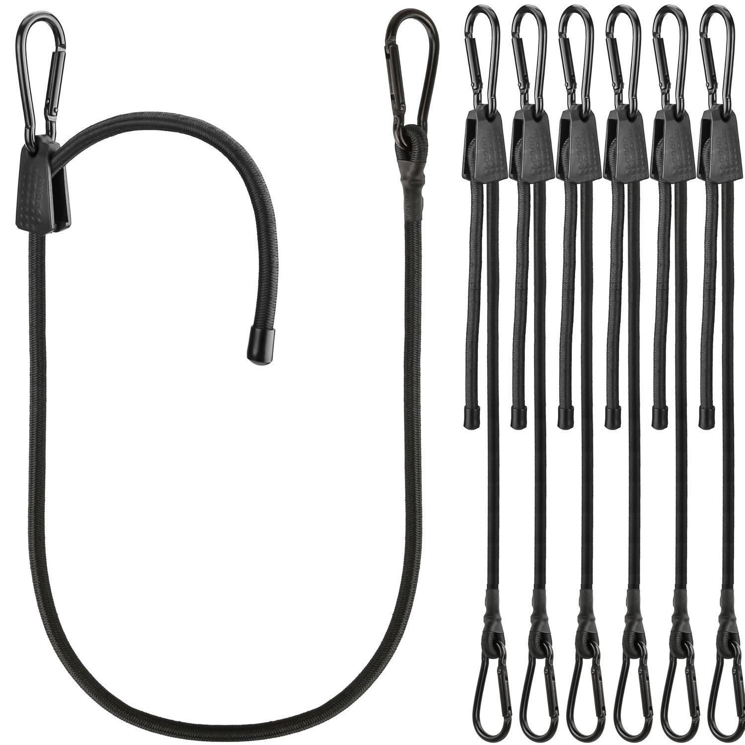 Spanngummi Mit Karabiner 6er Set, 120cm Expander, Verstellbar, Wetterfest