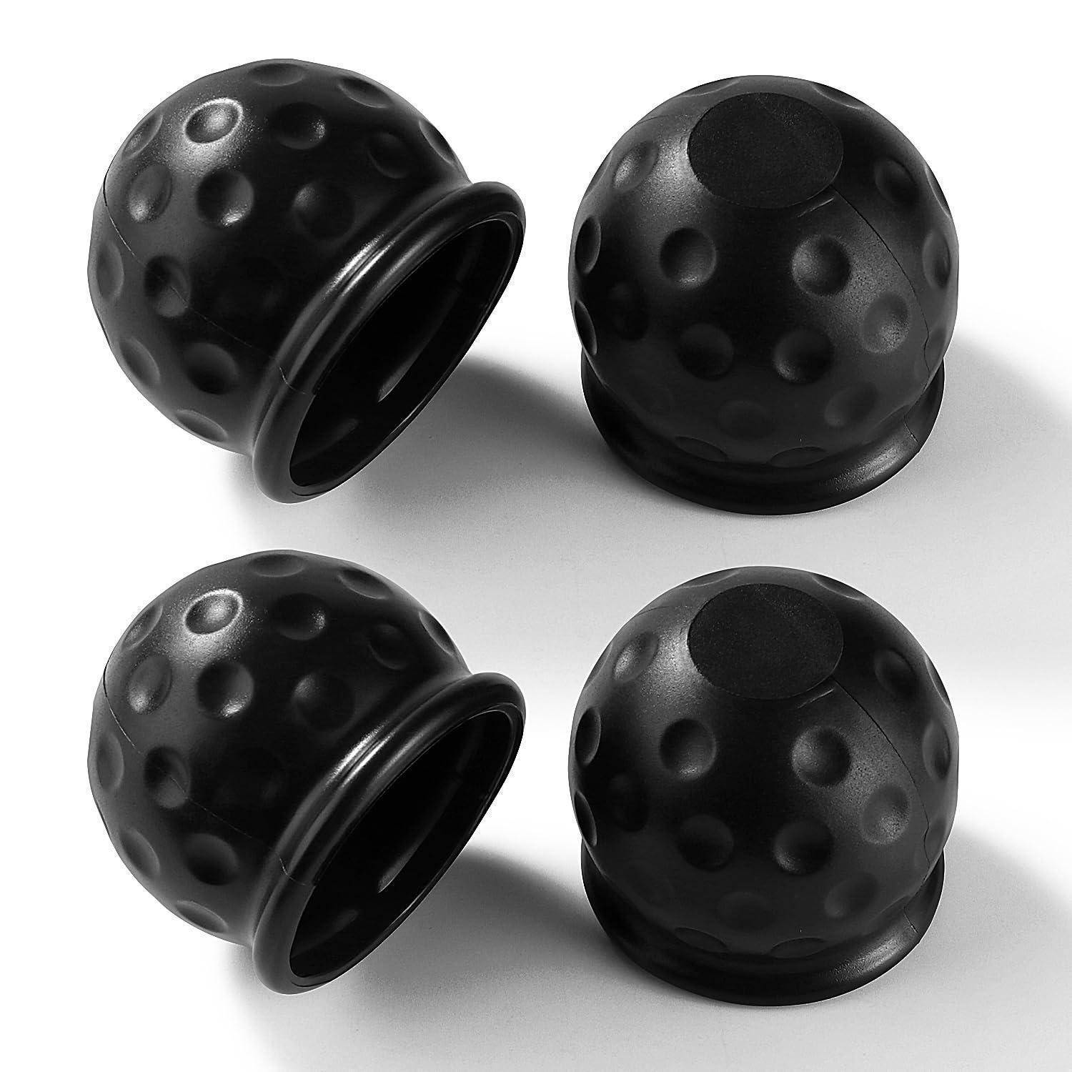 Anhängerkupplungsabdeckung 50mm Gummi 4 Stück Schwarz
