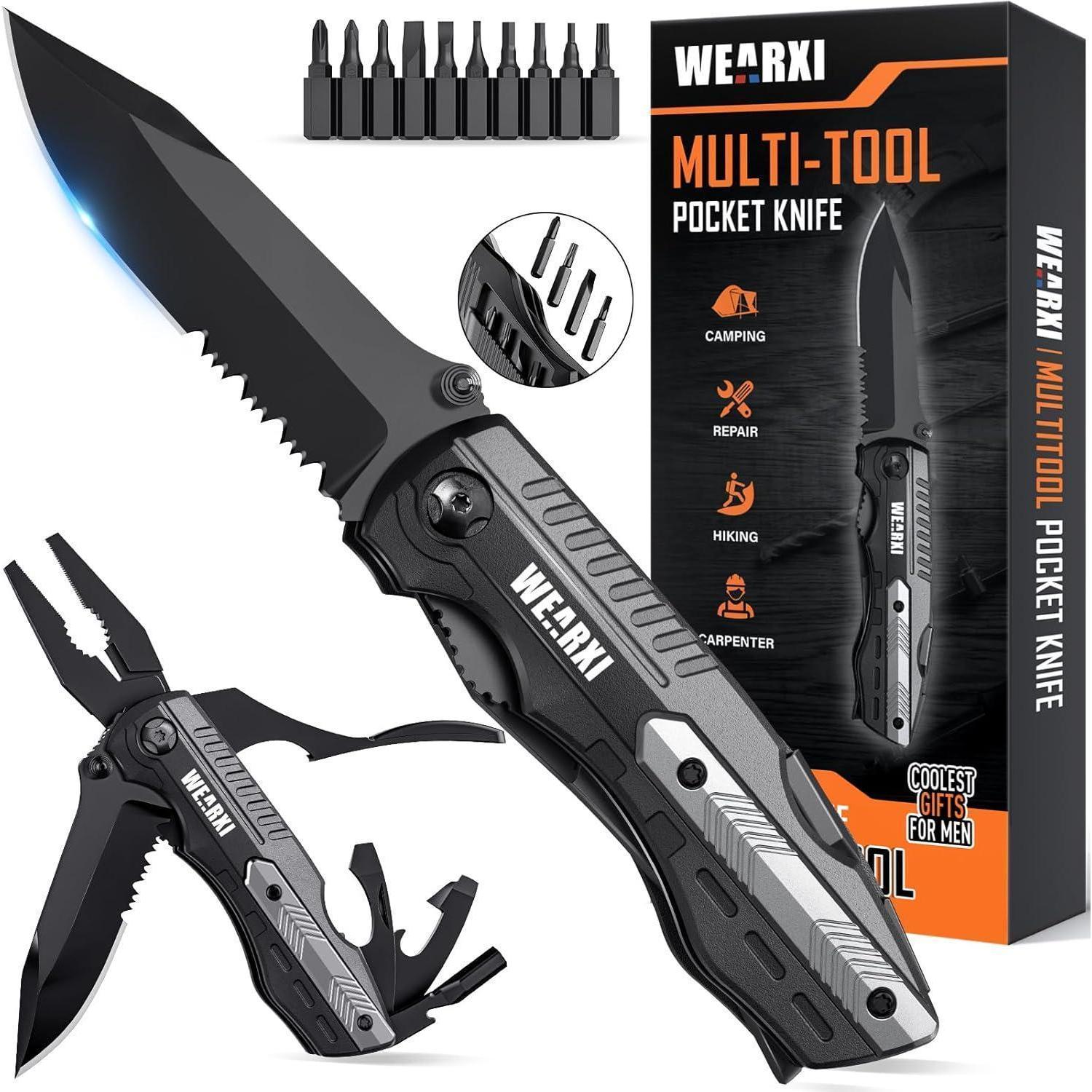 Multitool Taschenmesser 13-in-1 Mit Zange Und Schraubendrehern Für Outdoor & Camping