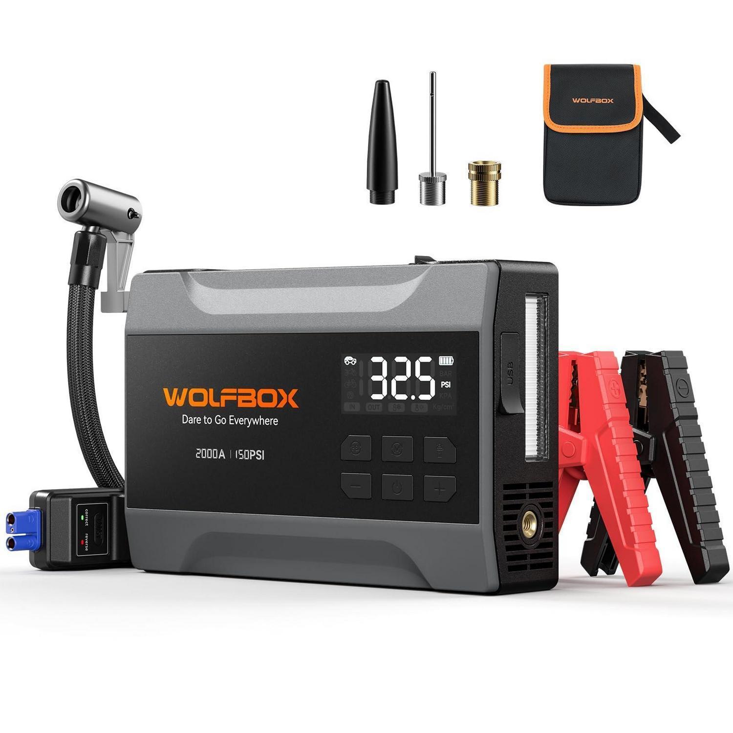 Starthilfe Powerbank Mit Luftkompressor 2000a 150 Psi 10000mah Led-licht