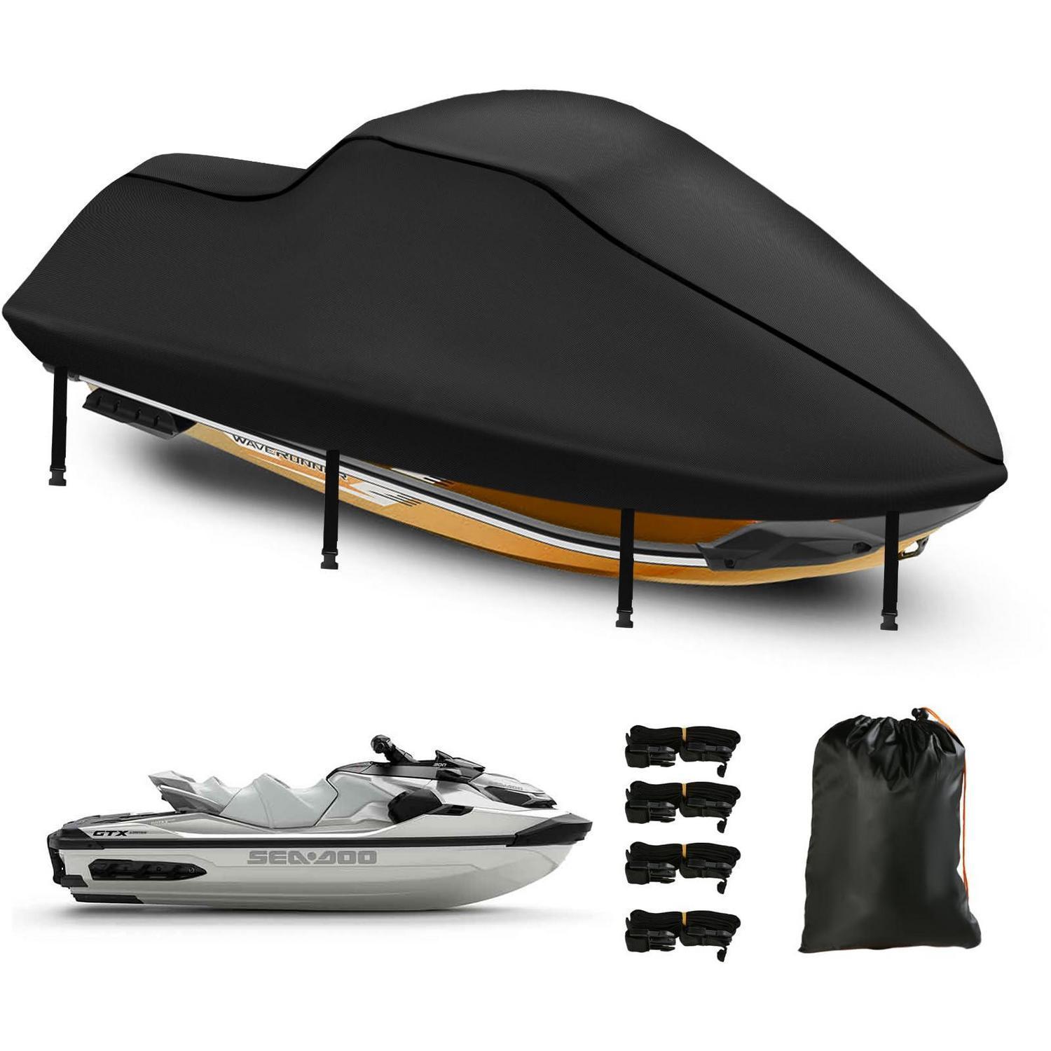 Jetski Abdeckung Wasserdicht 420d Nano Schwarz Für 320-343cm Länge
