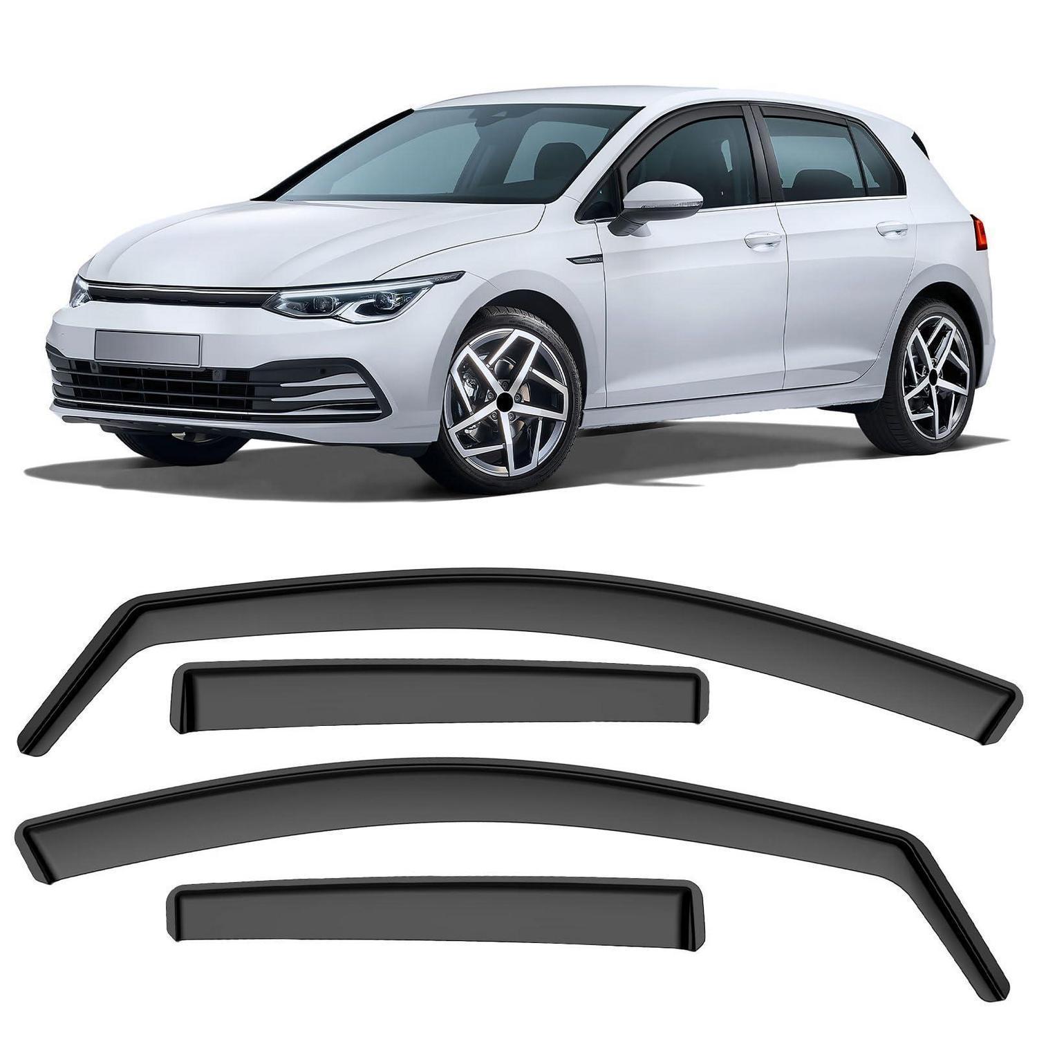 Windabweiser Für Vw Golf Vii/viii 5-türer & Variant 2012-2023, 4-teilig, Schwarz