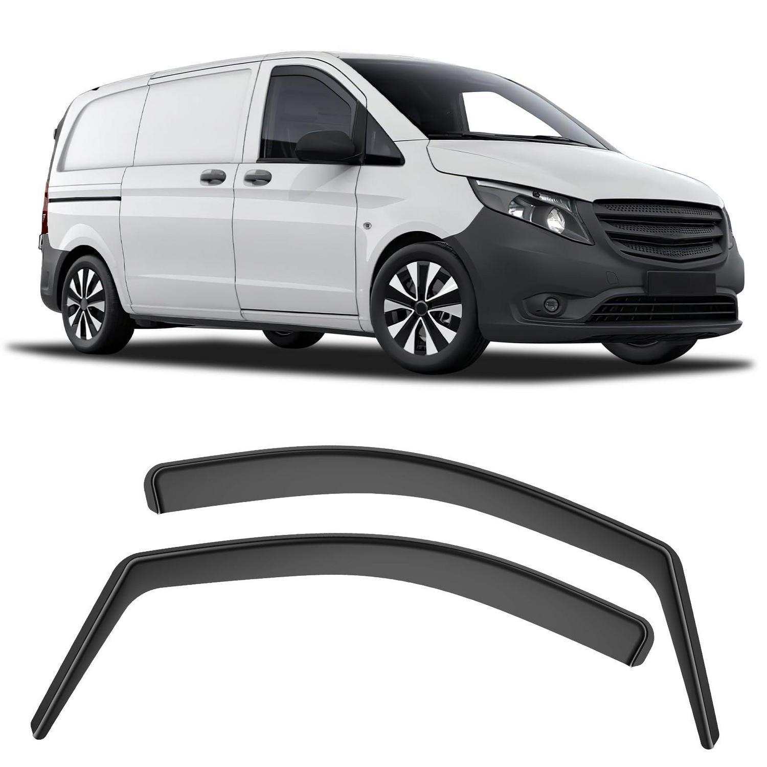 Windabweiser Für Mercedes Vito W447 (2016-2023) – 2 Stück, Schwarz