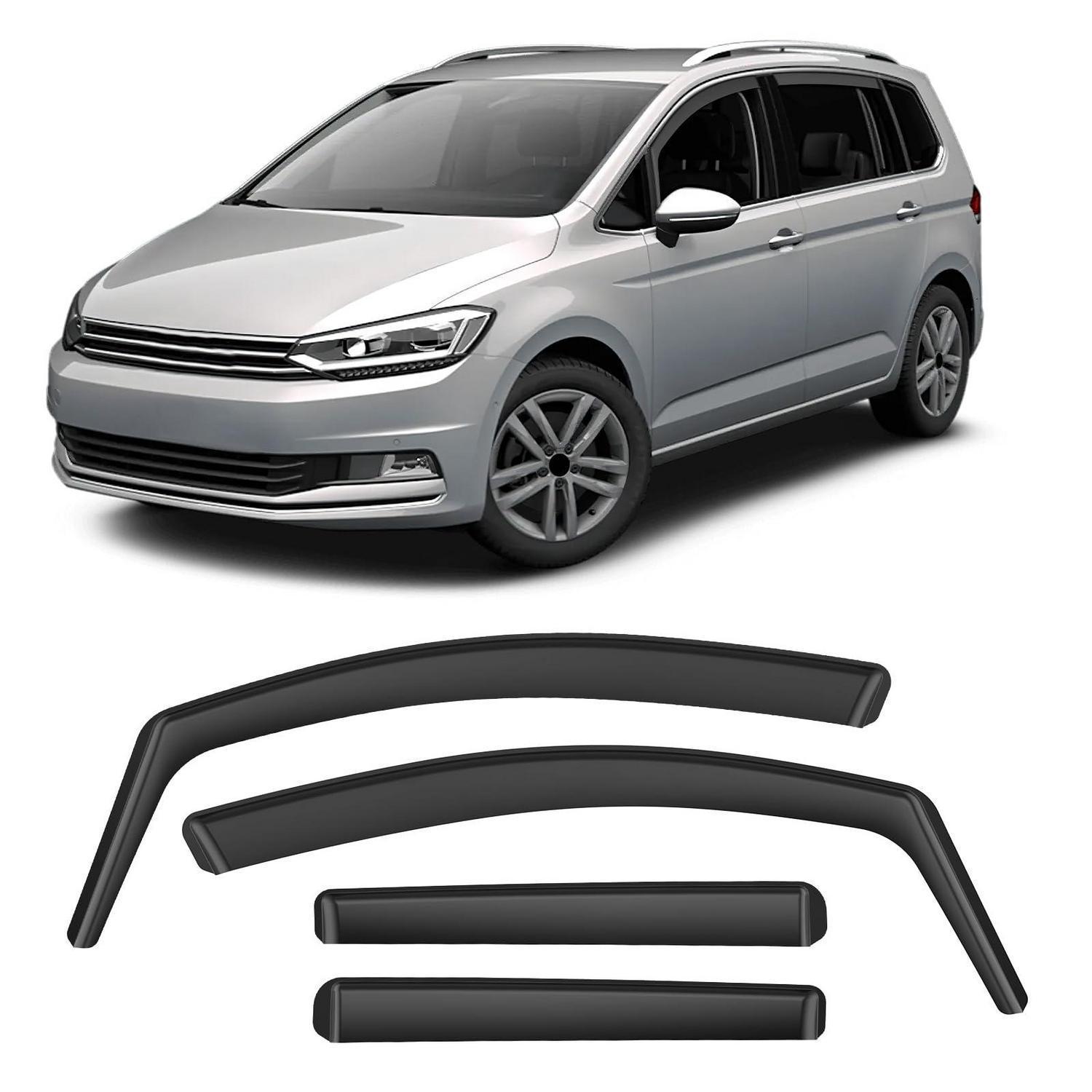 Windabweiser Für Vw Touran 2004-2015, 4-teilig, Schwarz, Bruchsicher