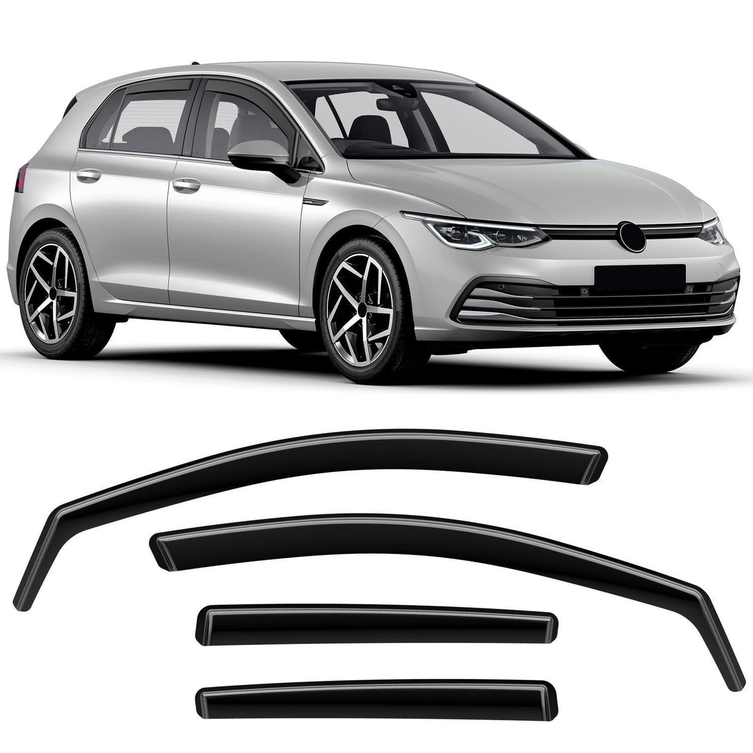 Windabweiser Für Vw Golf 7/8 (2014-2024) 4-teilig Schwarz