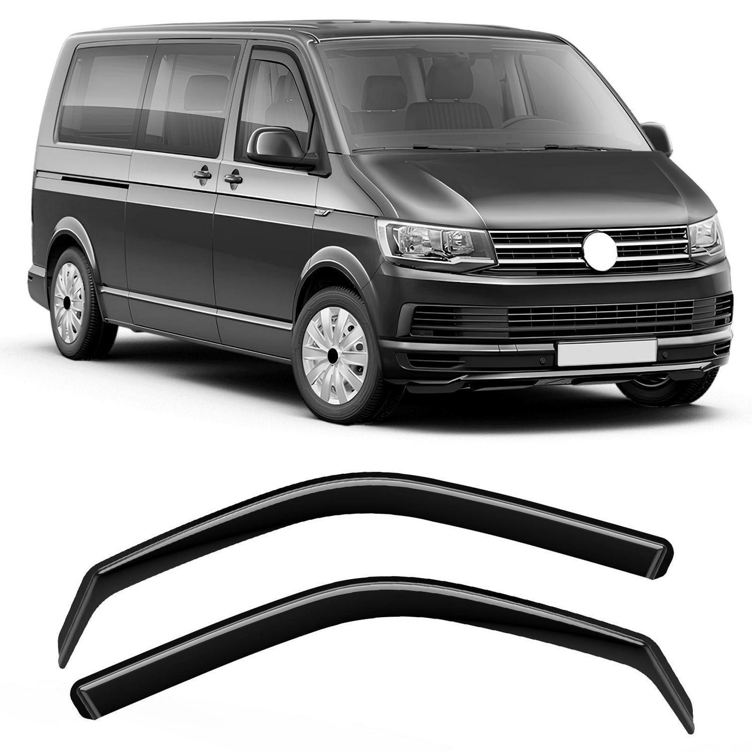 Windabweiser Für Vw T5/t6 (2003-2024) - 2 Stück, Schwarz, Pc-material