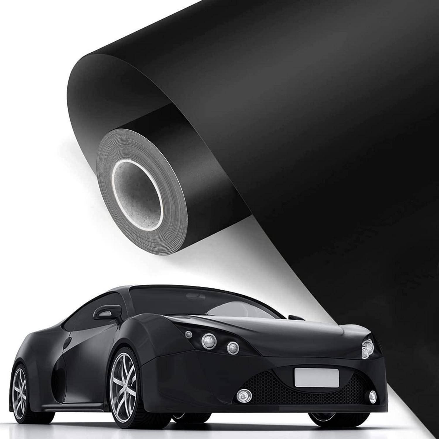 Schwarze Matt Folie 30x300cm Selbstklebend Wetterfest Für Auto & Möbel
