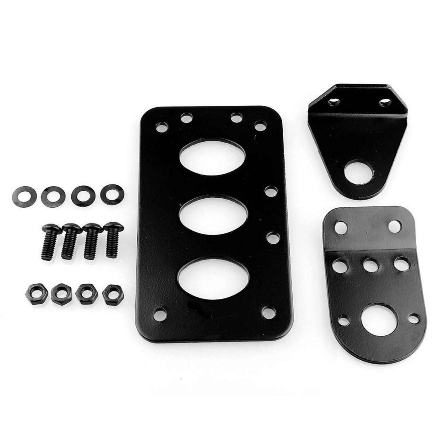 Motorrad Kennzeichenhalterung Seitlich Verstellbar Aluminium Schwarz