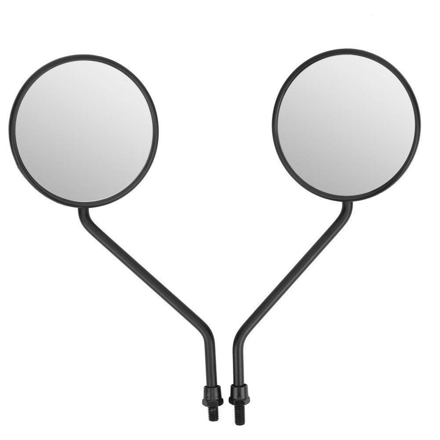 Motorrad Rückspiegel Set Universal Retro Rund 8mm Gewinde Für Roller Moped