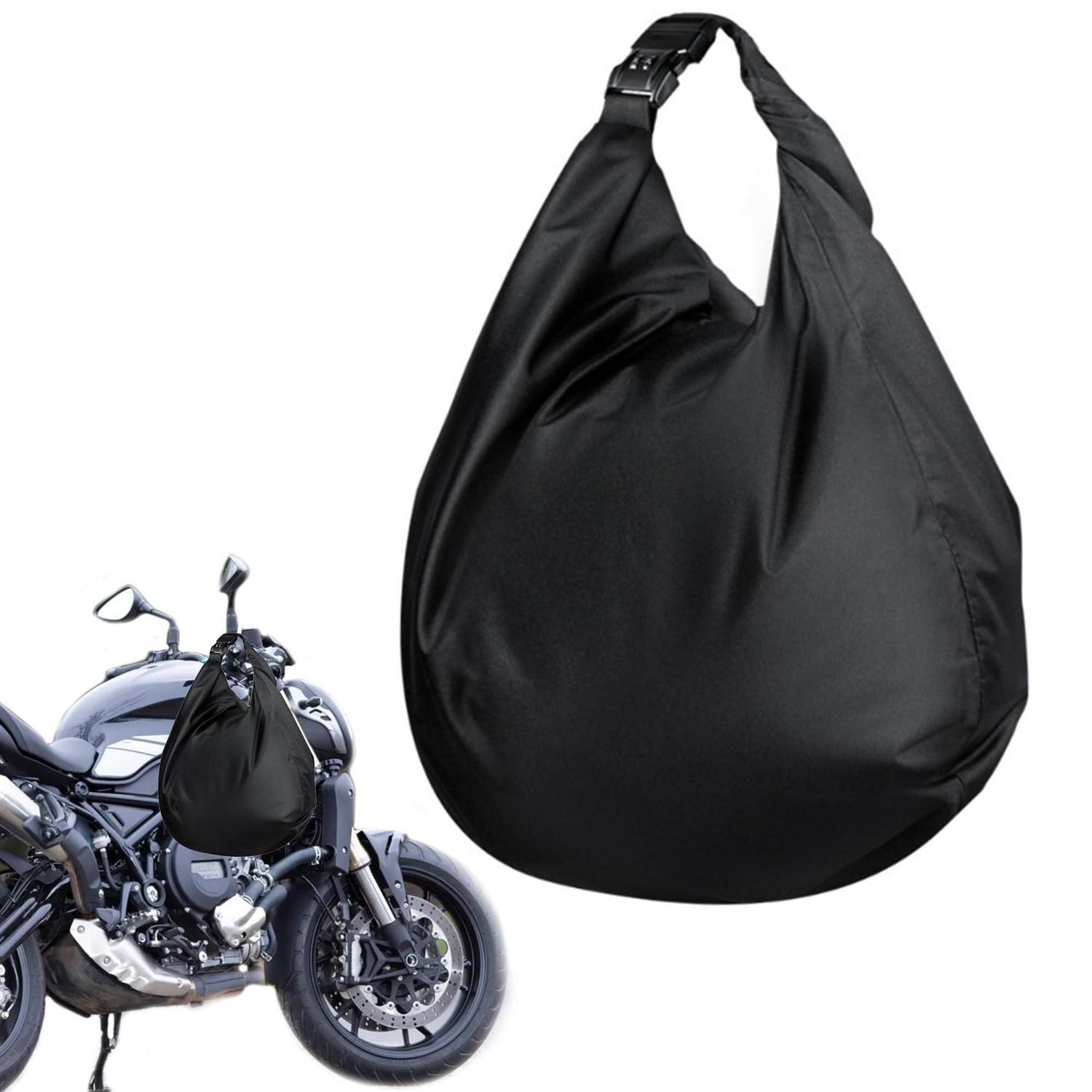 Helmtasche Motorradhelm Wasserdicht Mit Zahlenschloss, Oxford, Schwarz