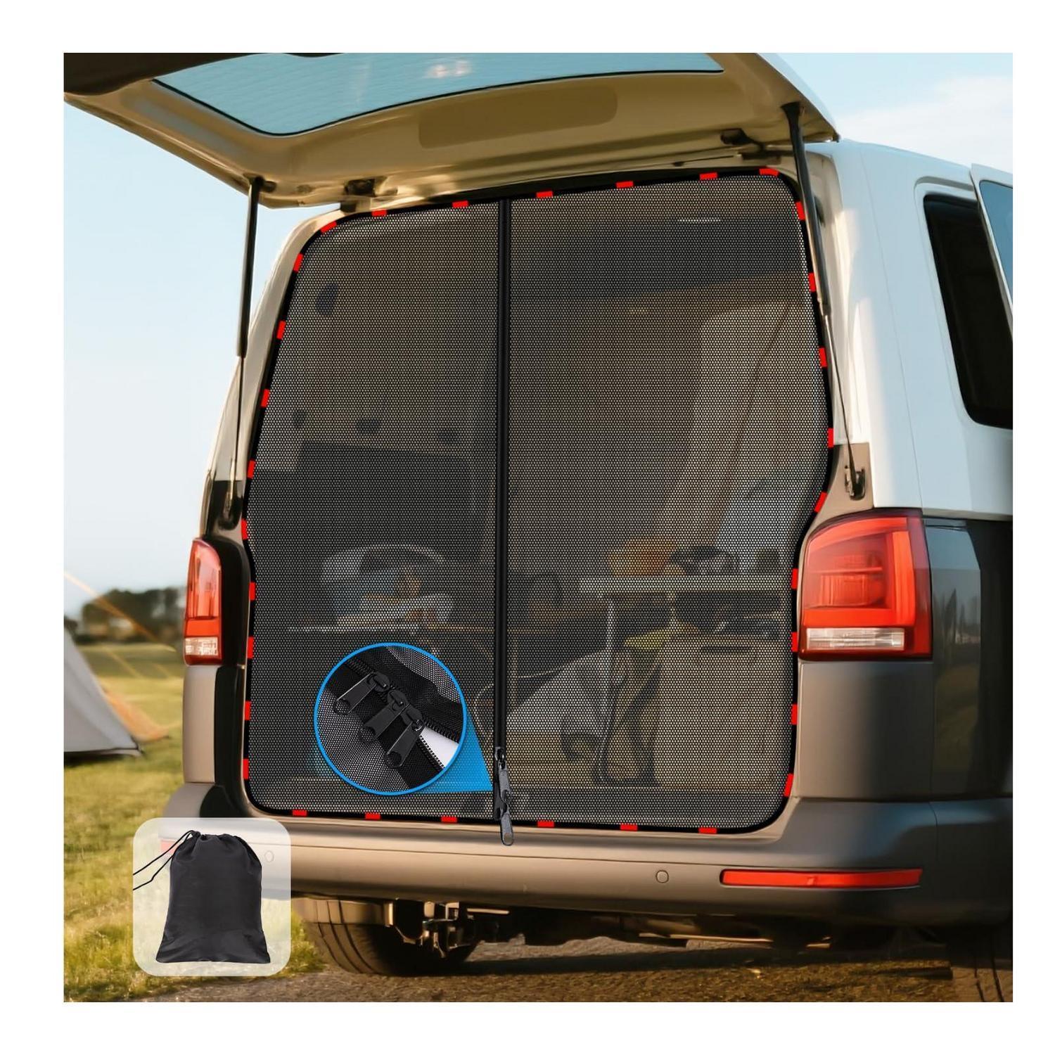 Moskitonetz Heckklappe Für Vw T5 T6 Mit Magneten Und Reißverschluss