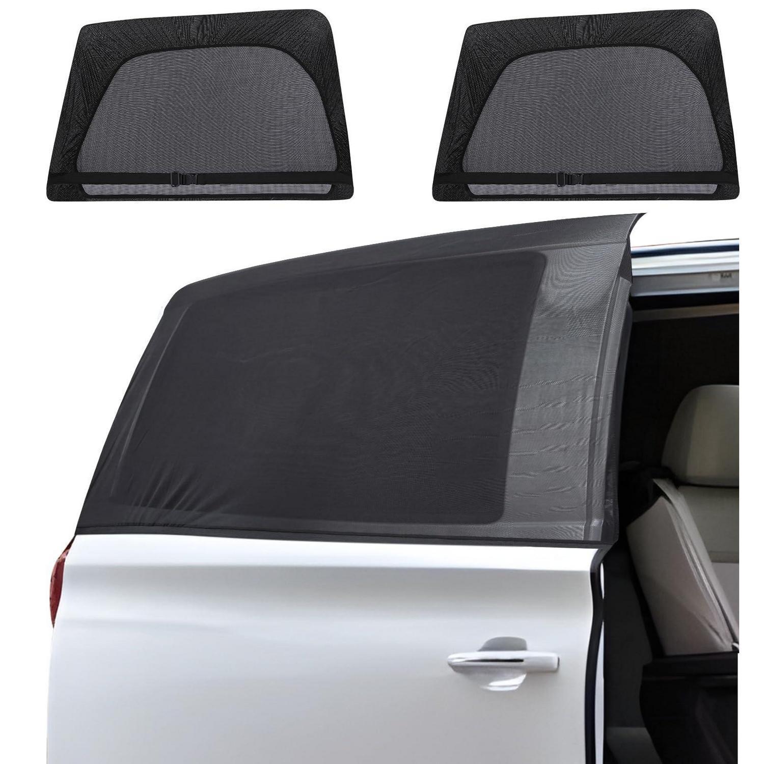 Sonnenschutz Auto Für Schiebetür, 2er Set, Elastisches Netz, Verdunkelnd