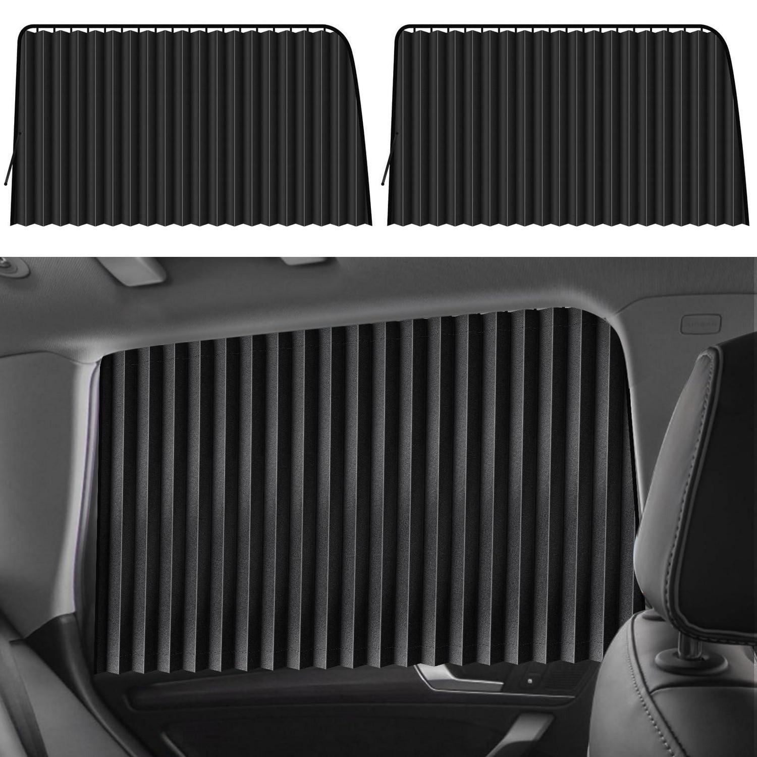 Sonnenschutz Auto Seitenscheibe, Magnetisch, Sichtschutz, Uv-schutz, 2 Stück, Schwarz