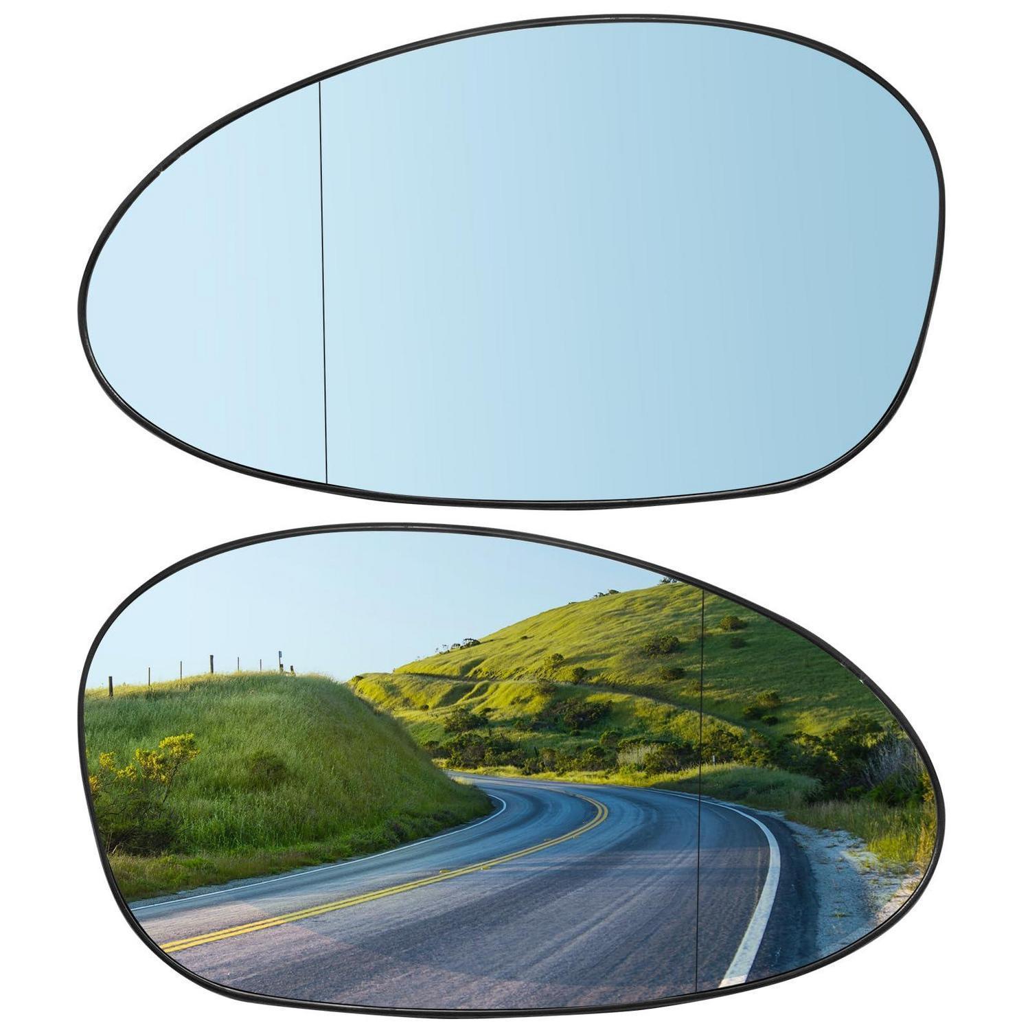 2x Spiegelglas Blau Getönt Für Bmw E85 Z4, E82, E90, E91
