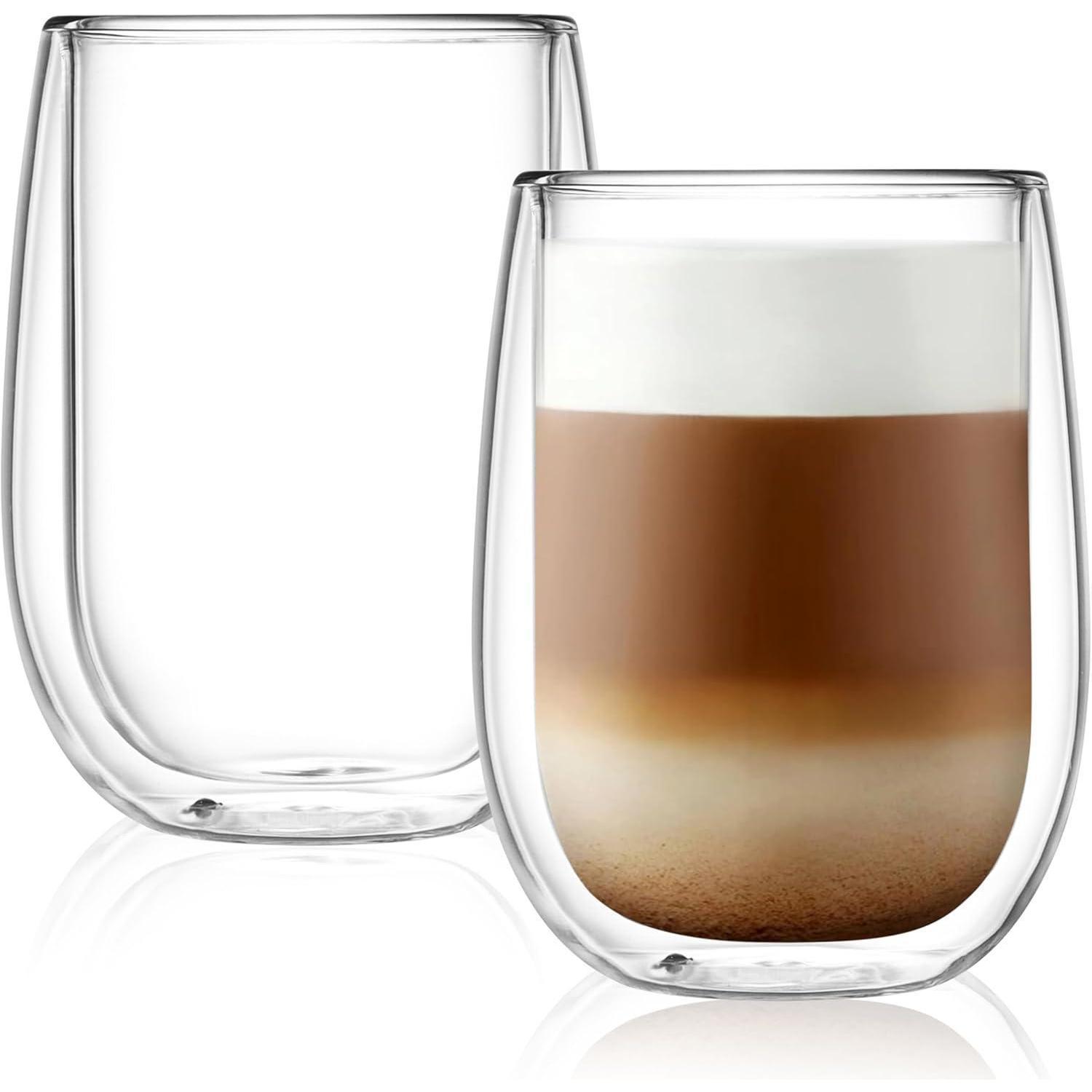 Doppelwandige Thermogläser 2er-set 290ml, Isoliergläser Für Kaffee & Latte Macchiato