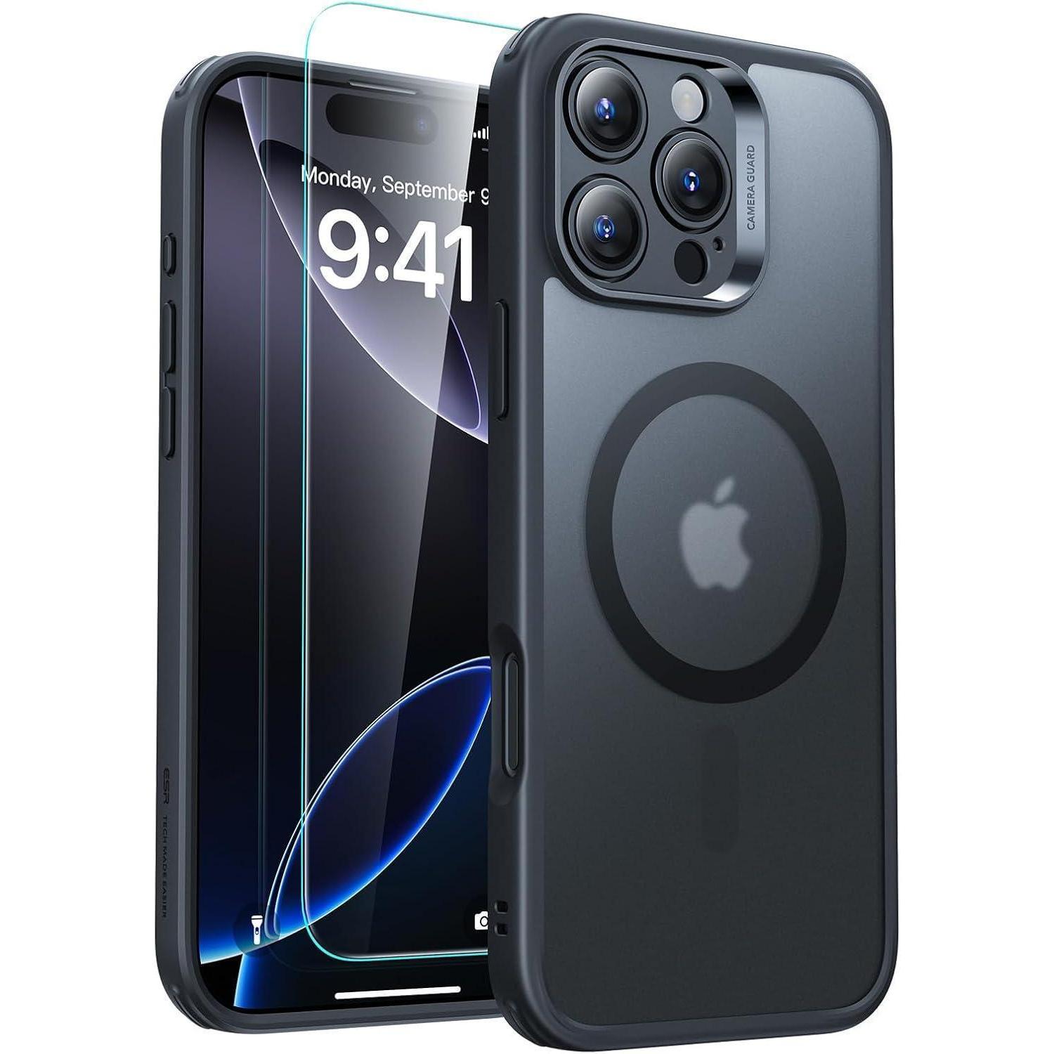 Iphone 16 Pro Hülle 4in1 Set, Transparent Matt, Magsafe, Militärschutz
