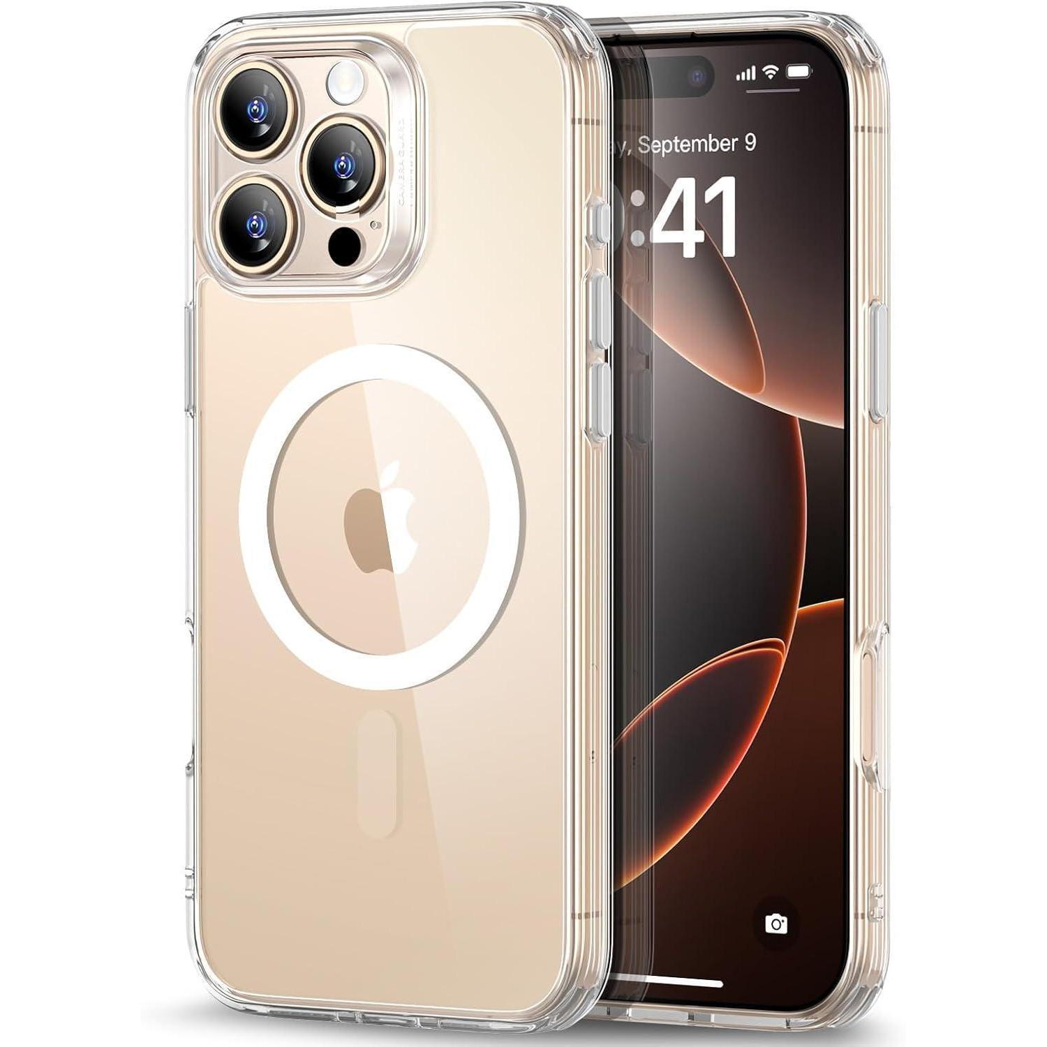 Iphone 16 Pro Max Hülle 4in1 Set, Transparent Matt, Magsafe, Militärschutz