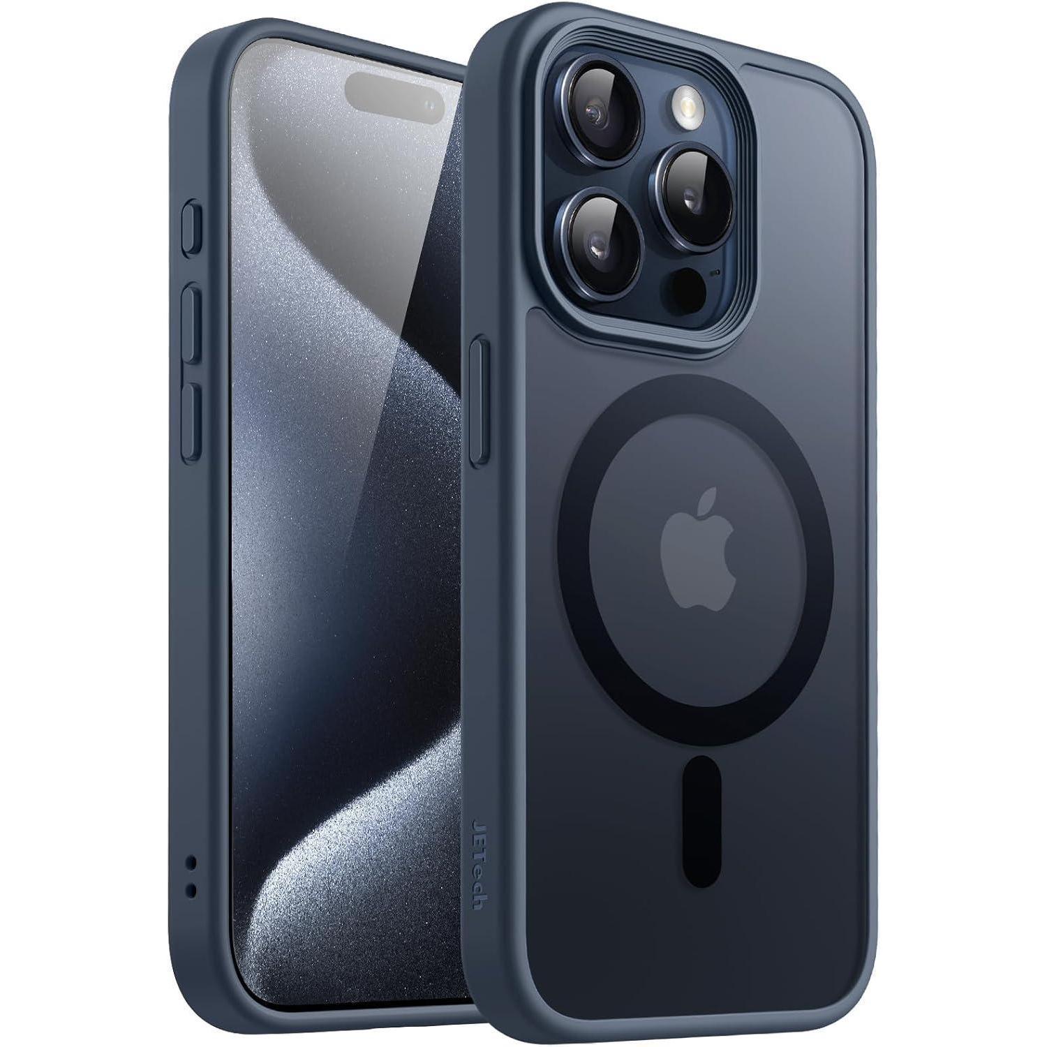 Schutzhülle Magsafe Für Iphone 15 Pro 6,1 Zoll, Durchscheinend Matt, Stoßfest