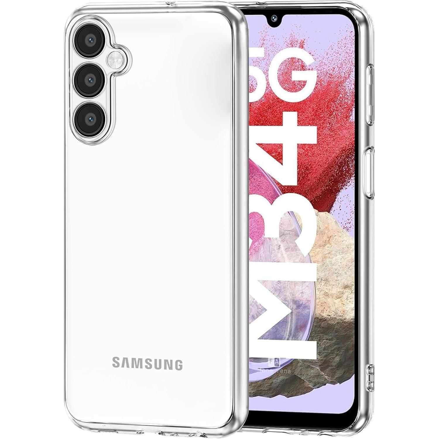 Schutzhülle Für Samsung Galaxy M34 5g, Transparent, Silikon, Stoßfest