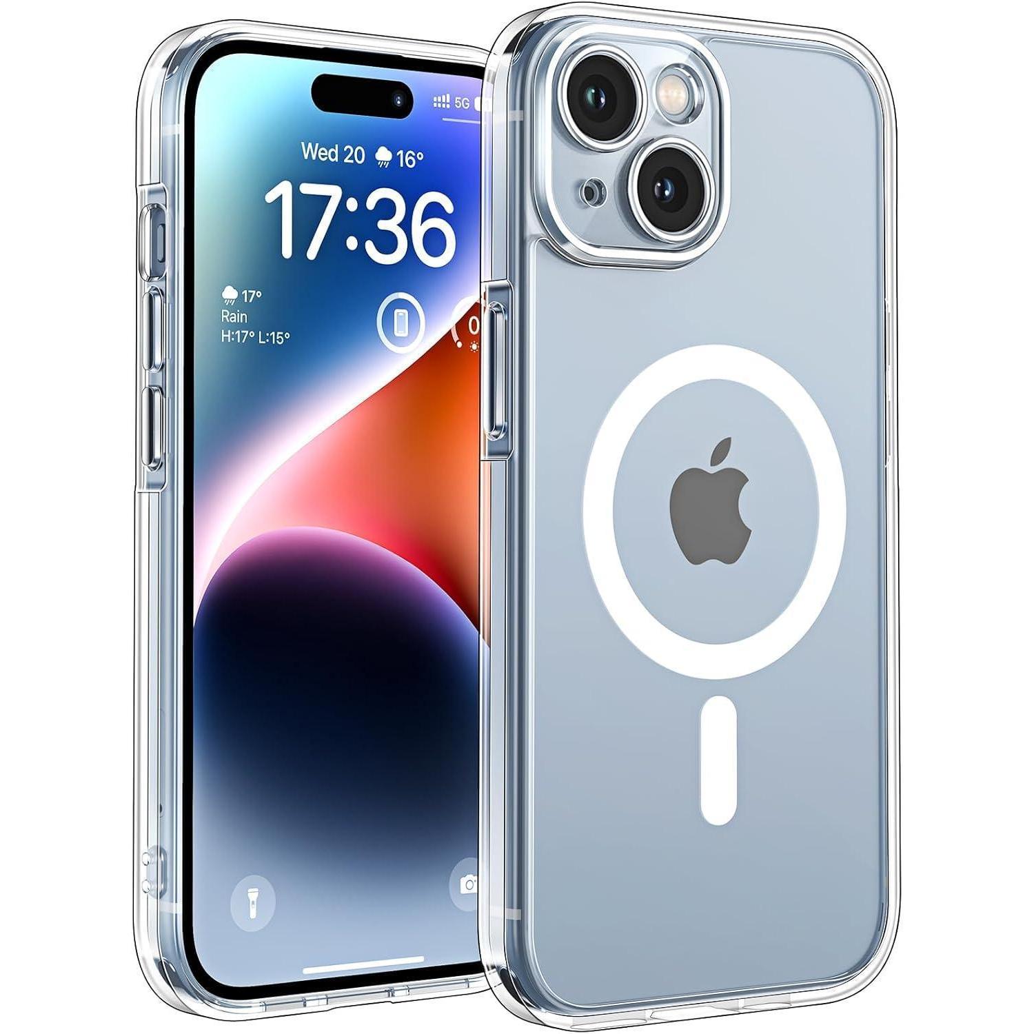 Iphone 14 Hülle Magsafe Transparent, Stoßfest, Kratzfest, Kameraschutz