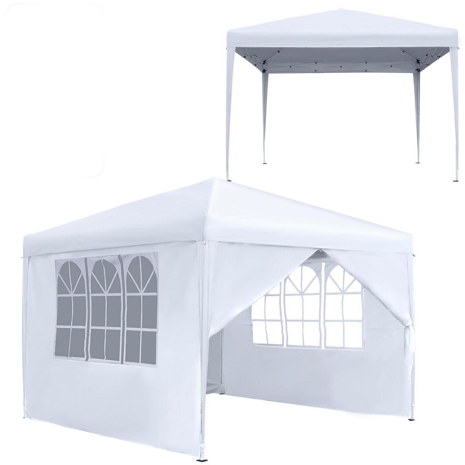 Faltpavillon 2.5x2.5m Wasserdicht Mit 4 Seitenteilen Und Uv-schutz