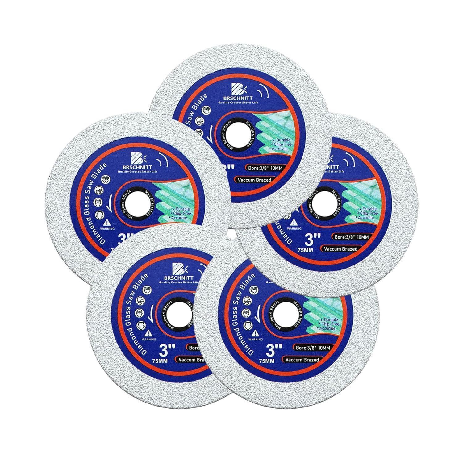 Diamant-trennscheibe 75mm 5 Stück Für Glas, Porzellan, Jade, 10mm Bohrung