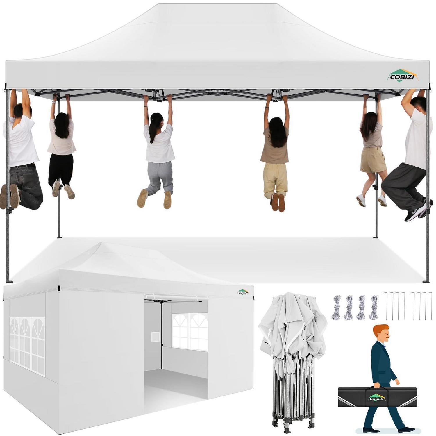 Faltpavillon 3x4,5m Wasserdicht, Stabil, Uv-schutz, Mit 4 Seitenteilen