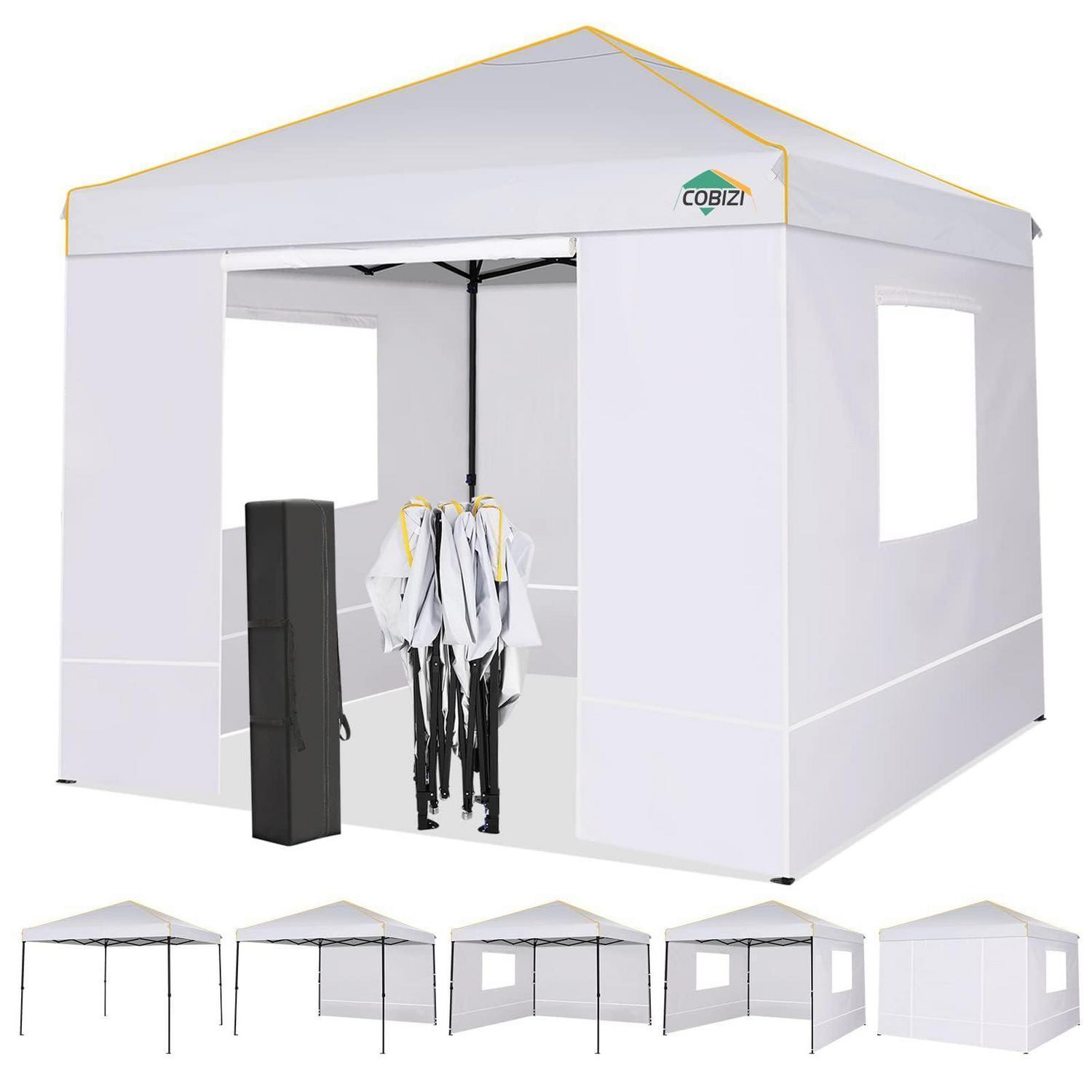 Faltpavillon 3x3m Wasserdicht Uv50+ Mit 4 Seitenteilen Und Fenstern
