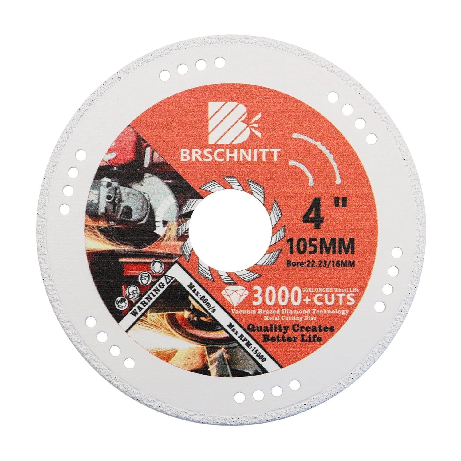 Diamant-trennscheibe 105mm Für Metall, Vakuumgelötet, 3000+ Schnitte