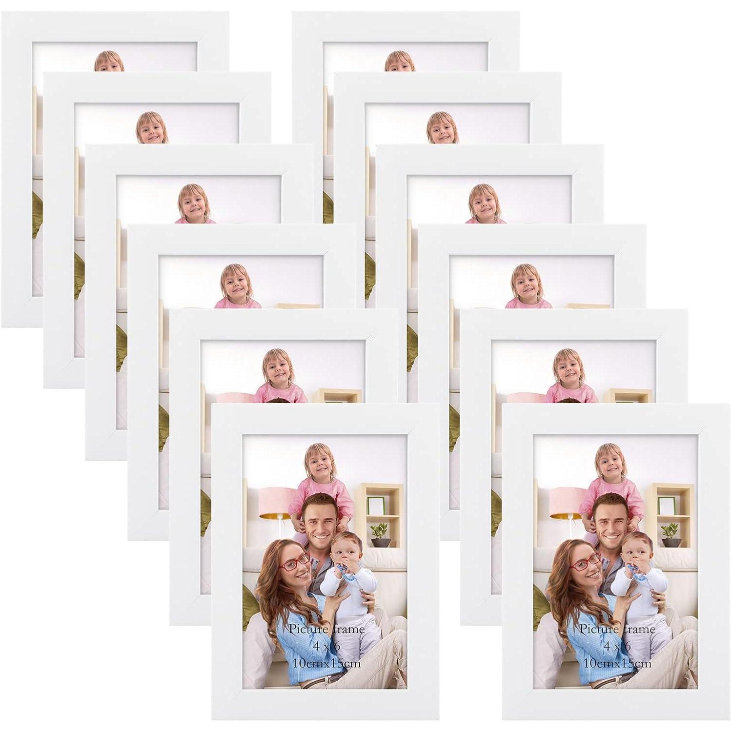 Bilderrahmen Set 12 Stück 10x15 Cm Weiß Für Wand & Tisch