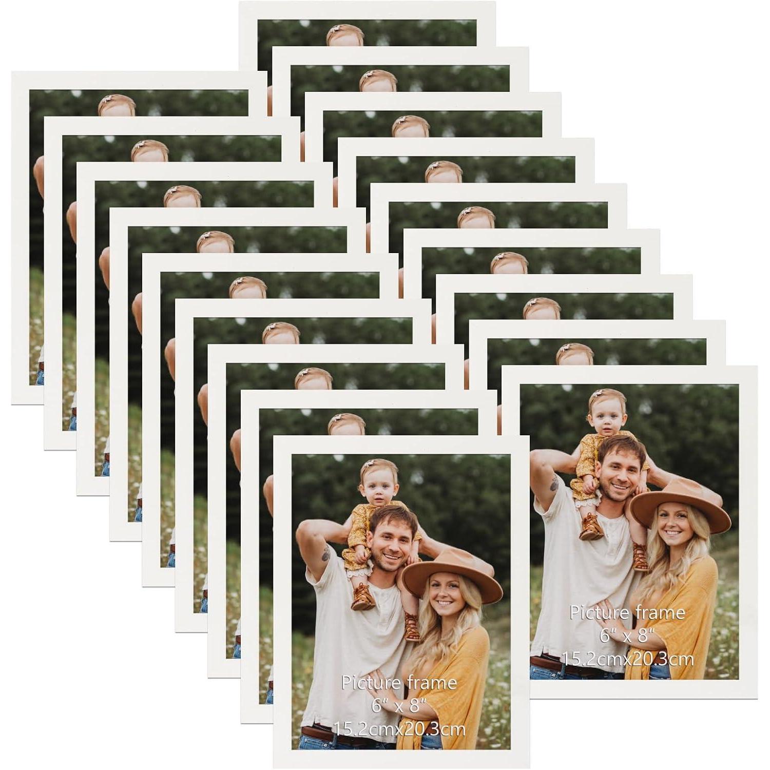 18er Set Bilderrahmen 15x20 Cm Weiß Für Wand & Tisch