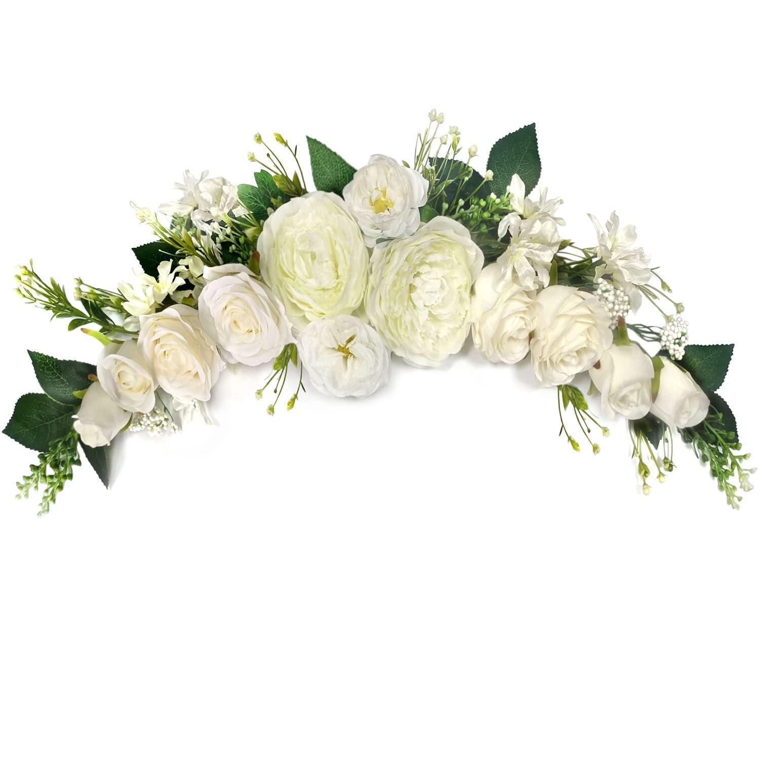 Künstliche Pfingstrosen Girlande 60cm Elfenbein Für Hochzeit & Deko