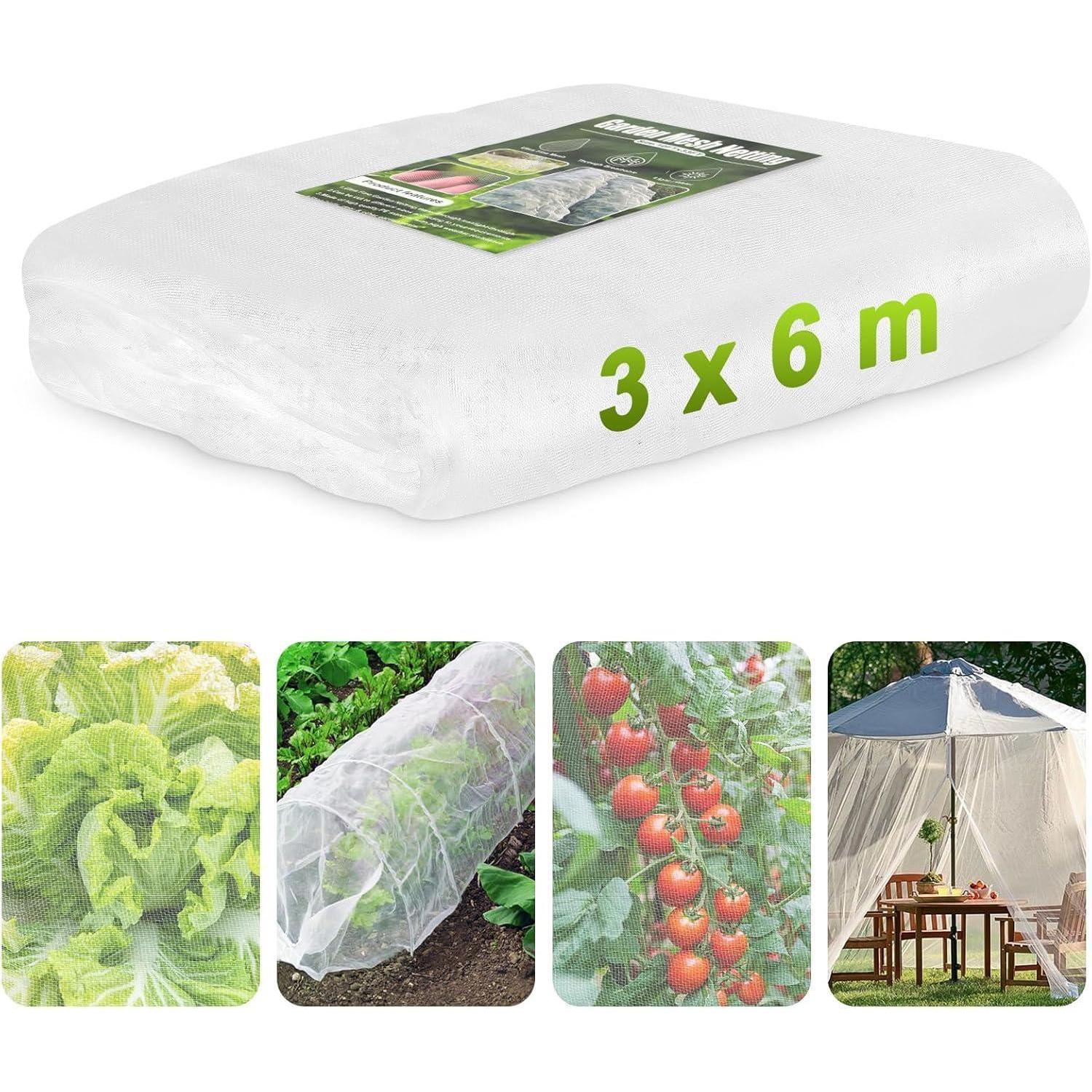 Gemüseschutznetz 3x6m Feinmaschig Für Garten, Hochbeet, Obstbäume