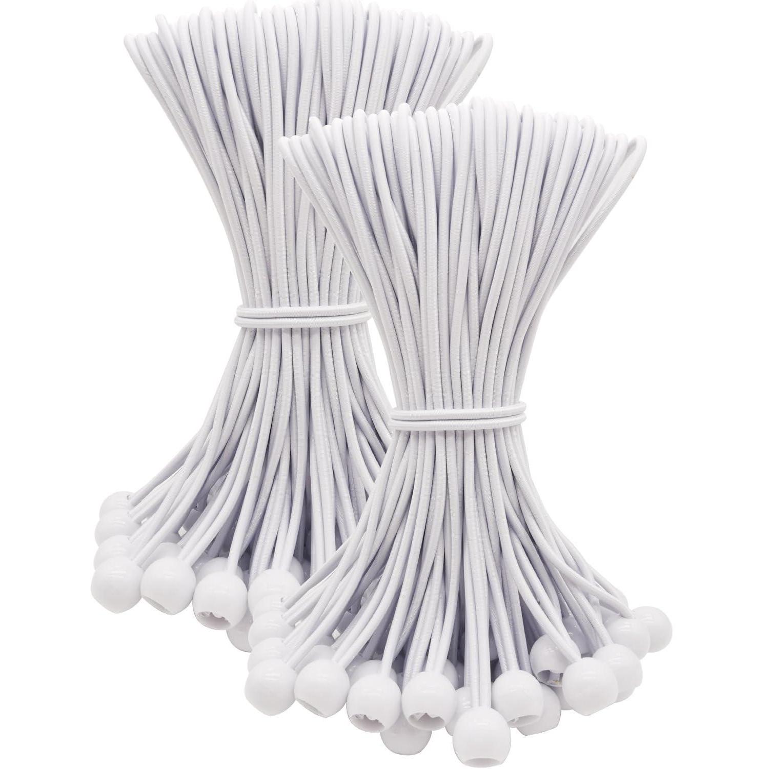 Spanngummis Mit Kugel 25cm, 100 Stück, Planenspanner Für Camping & Garten