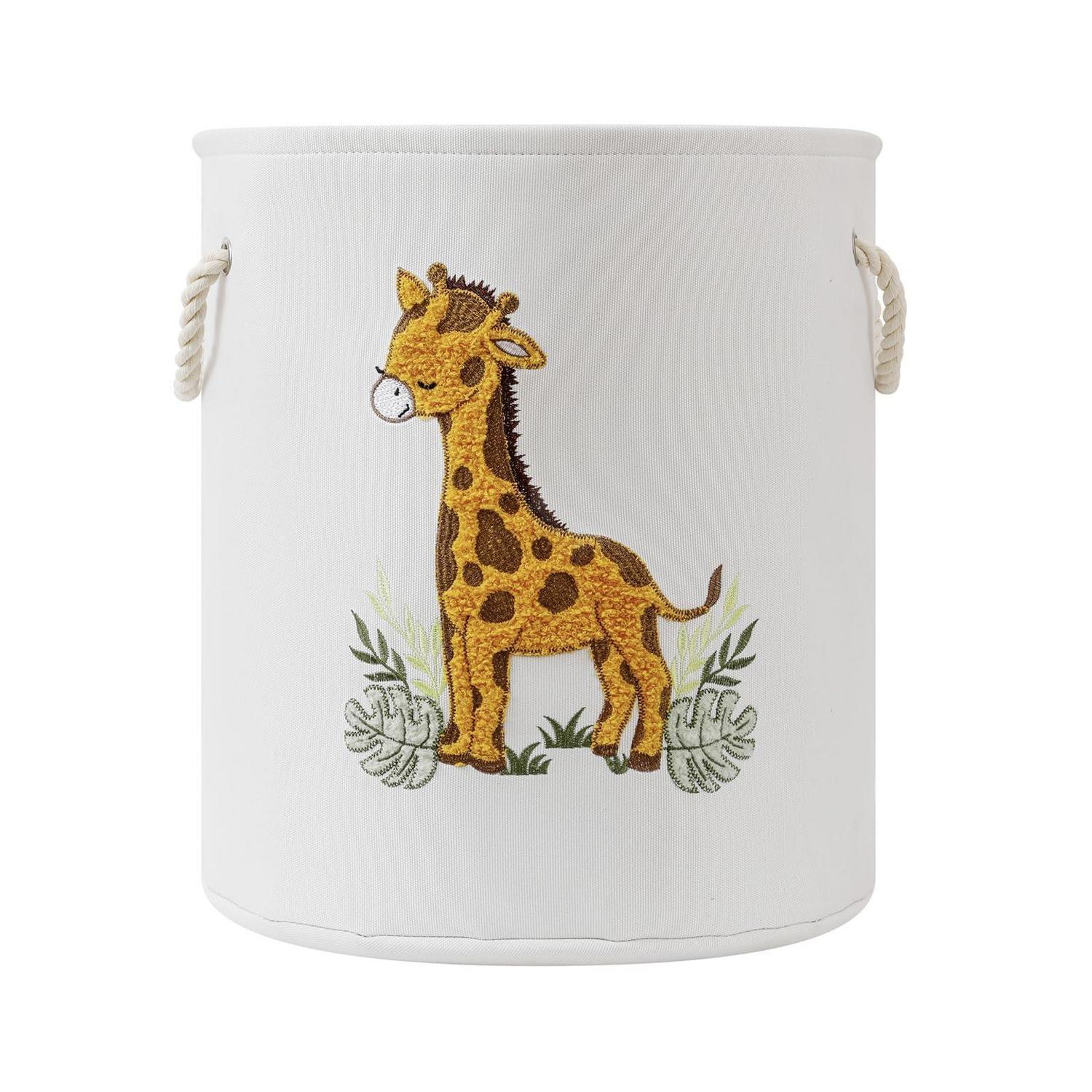Kinder Wäschekorb 58l Mit Deckel, Faltbar, Giraffen-design