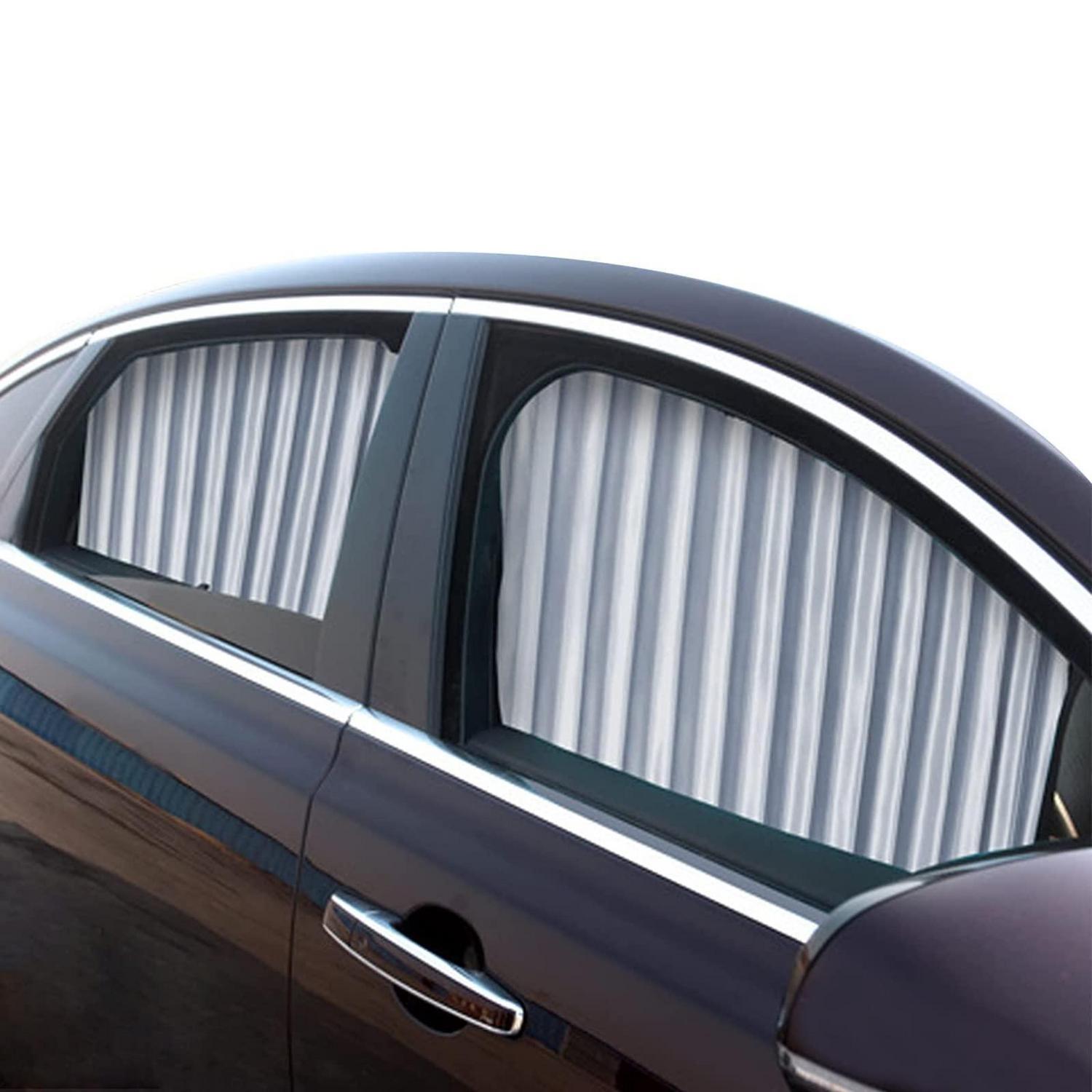 Sonnenschutz Für Auto Fenster, 2er Set Magnetisch, Uv- & Hitzeschutz, Silber