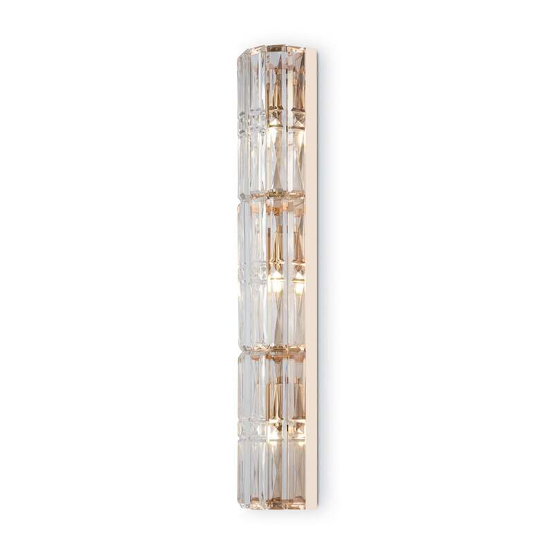 [gebraucht] B-ware Maytoni Wandleuchte Hängeleuchte Facet Led Lampe Goldfarben 75,2cm Höhe