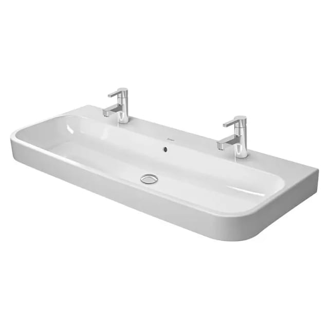 Duravit Möbelwaschtisch Happy D.2 120x50,5cm, gs, 2 HL, m ÜL, HLB, we