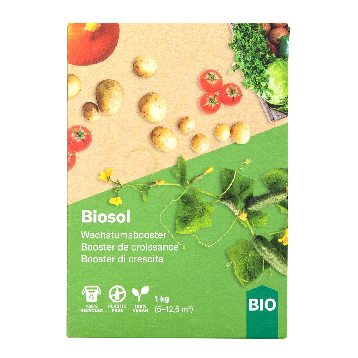 Andermatt Biogarten Biosol Wachstumsbooster Vegan Feststoffdünger - 1 Kg
