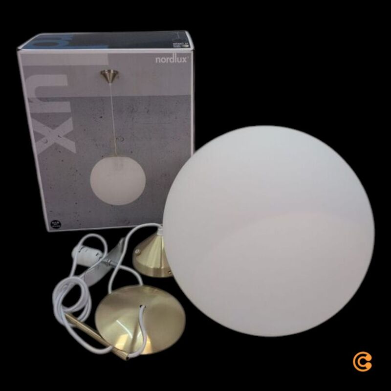 [neuwertig] B-ware Nordlux Hängeleuchte Pendelleuchte Grant Led Lampe Dimmbar Messing Weiß Ø35cm