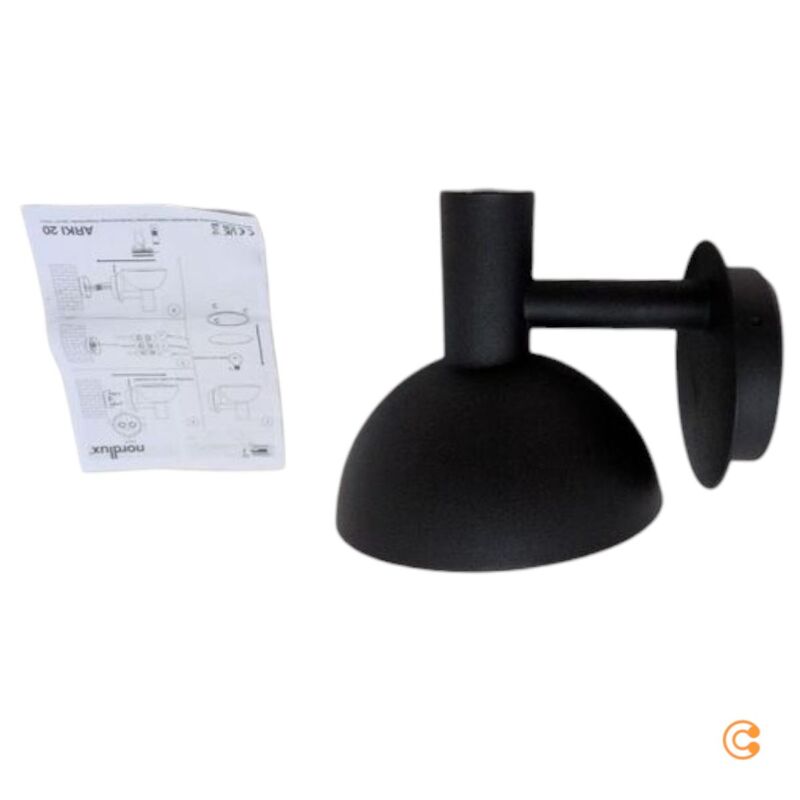 [gebraucht] B-ware Nordlux Außenwandleuchte Arki Schwarz Gartenlampe Wandleuchte Dimmbar Ip54 Ø20cm