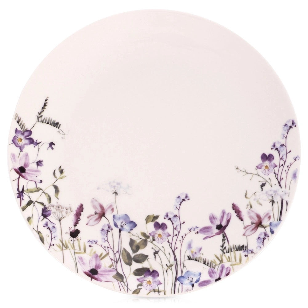Porcelain Dinner Plate, White, 24 Cm, Microwave Safe