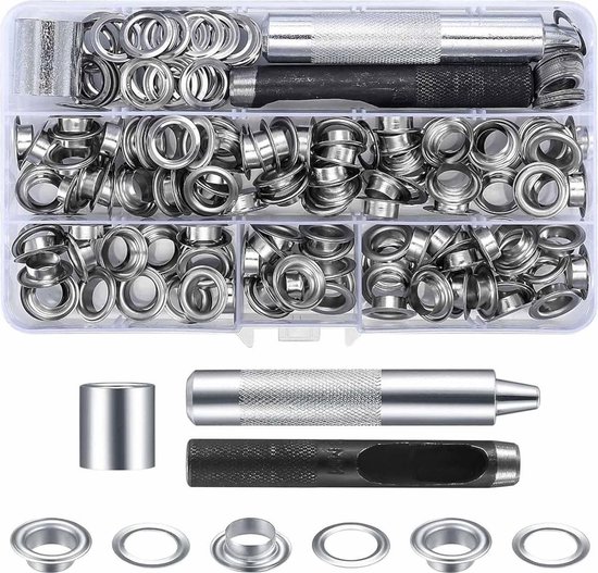 Set Mit 100 Metallösenzangen (10 Mm), Für Textilien, Leder Und Segeltuch.