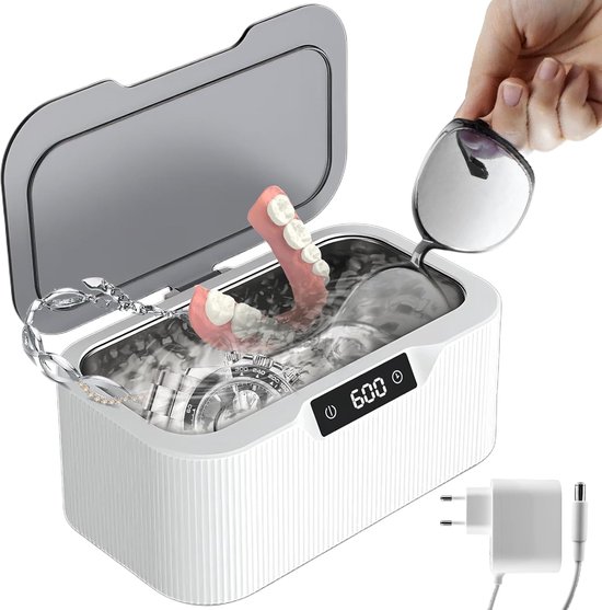 Ultraschallreinigungsgerät，brillenreinigungsgerät，500 Ml，ultraschallreiniger，ultraschall-badezimmerreiniger Mit 4 Zeitfunktionen Und Uhrenmodus
